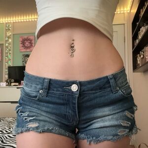 Rue21 Blue low rise Denim Shorts